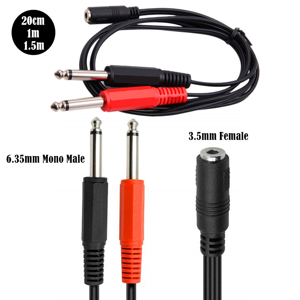 Audio Splitter Y - Câble adaptateur mâle 6.35 Mm vers