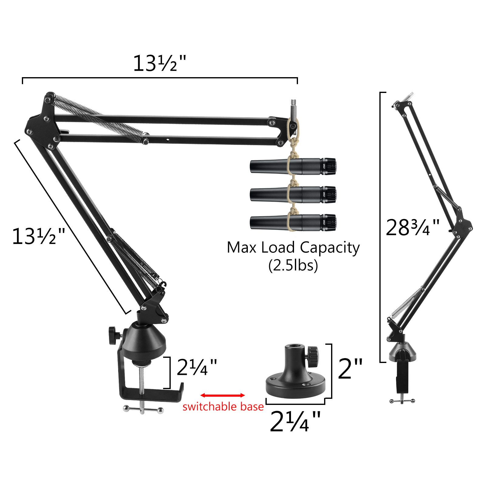 Geekria-Bras de microphone pou - Shure Mic Mv7 avis et prix