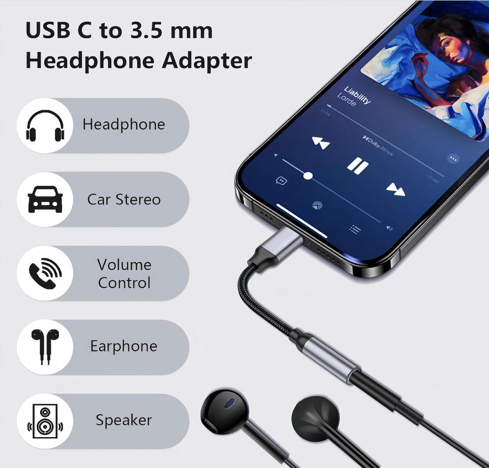 Adaptateur audio KEBIDU Type C - Audiophile Headphone Wired avis et prix