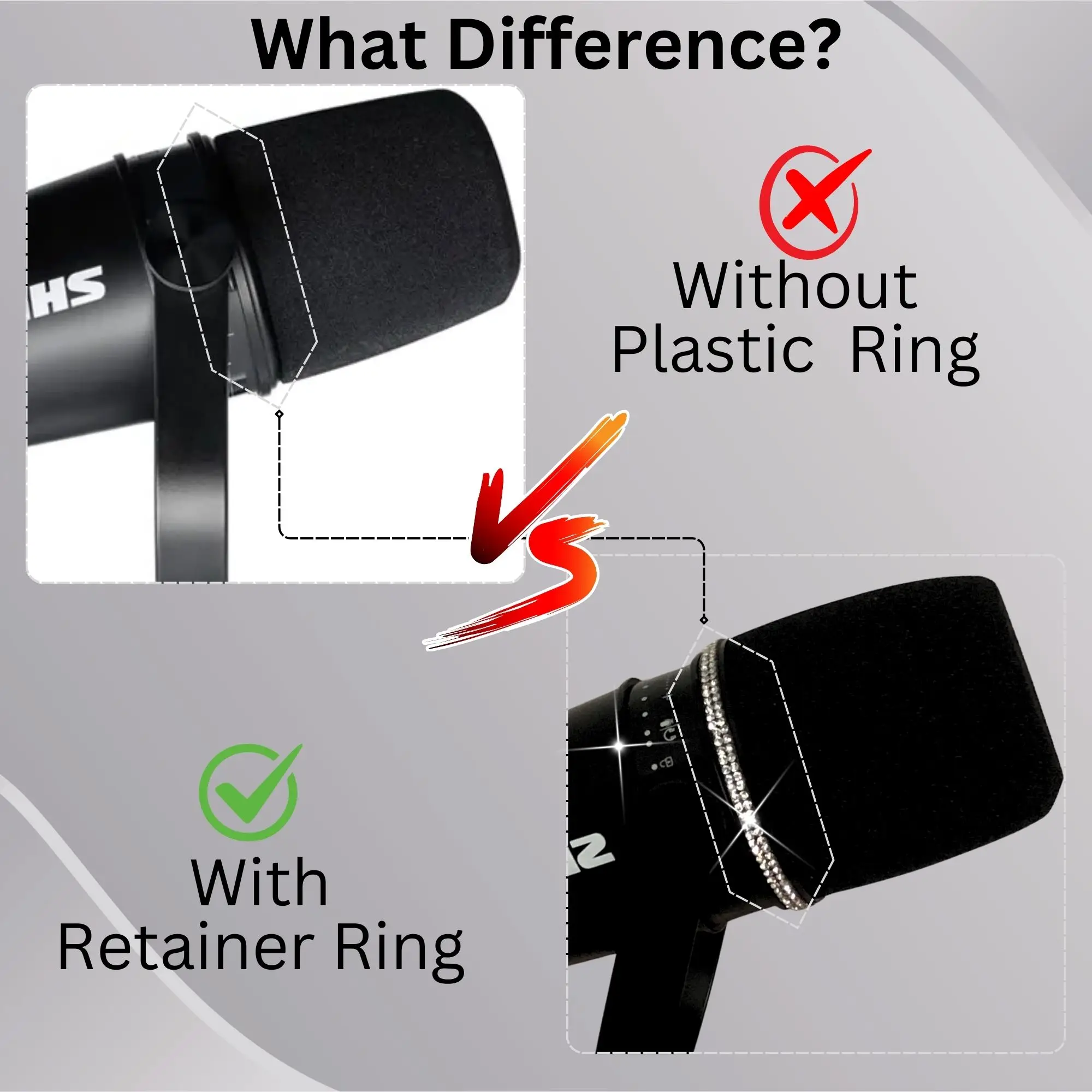 Filtre anti-Pop en mousse MV7  - Shure Mic Mv7 avis et prix