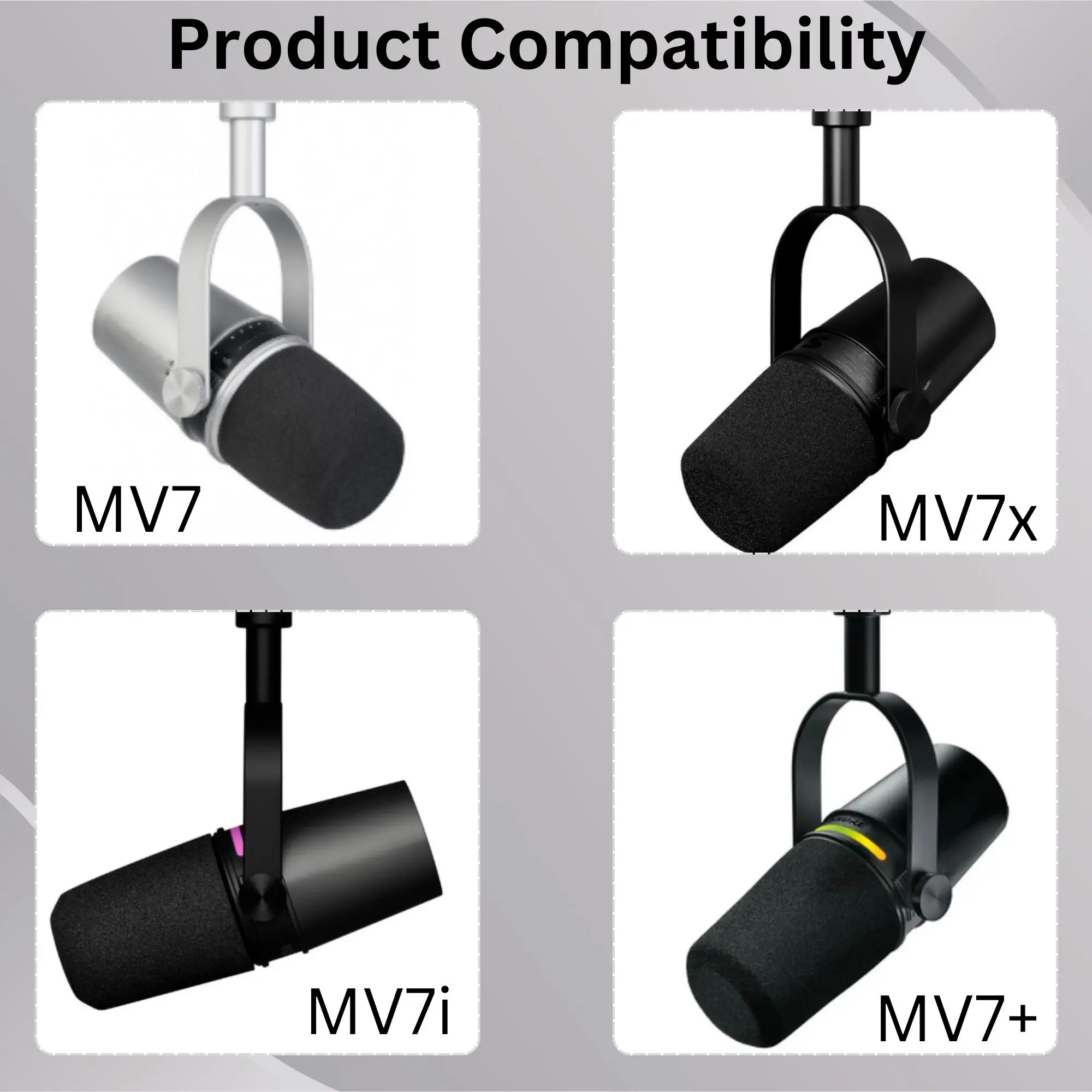 Filtre anti-Pop en mousse MV7  - Shure Mic Mv7 avis et prix